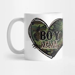 Boy Mama Camo Heart Mug